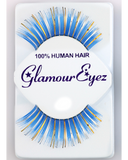 Blue with Gold Eyelash C20
