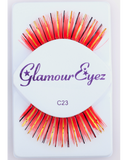 Red with Gold & Black Eyelash C23