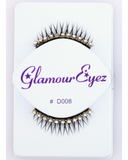 Small Black with Gems Eyelash D008