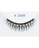 Small Black with Gems Eyelash D008