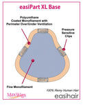 easiPart 12" XL Heat Resistant Volumizer Extension Clip In Monofilament by EasiHair Hairpieces