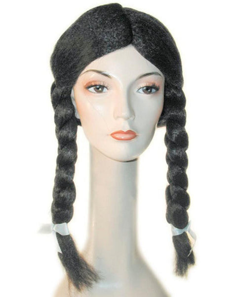 Wednesday Addams Family Bargain Version by Lacey Costume Costume Wigs