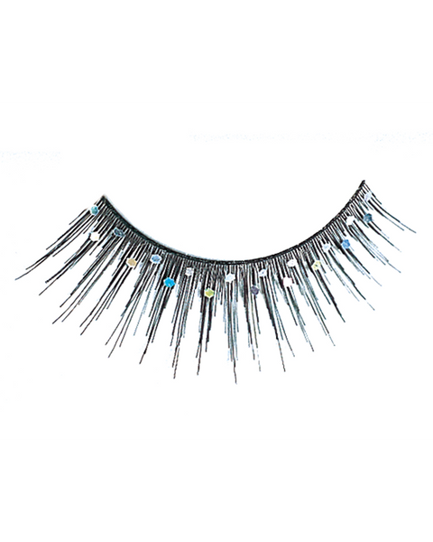 Eyelashes Black Glitter