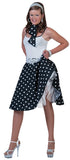 Sock Hop Skirt Scarf White Bla
