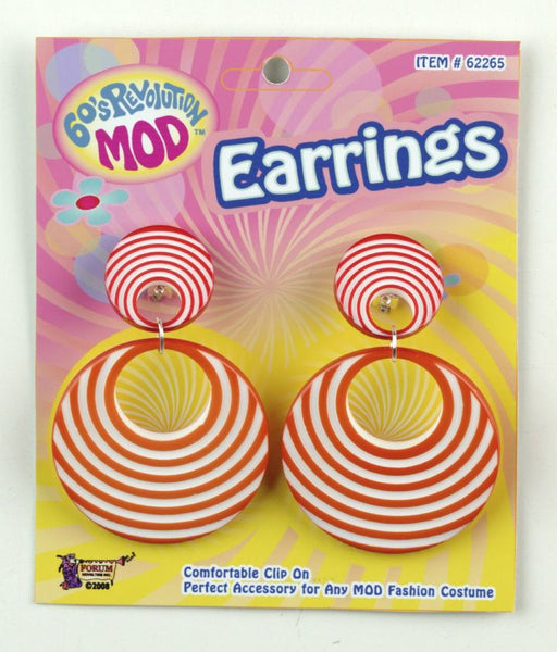 Mod Orange Swirl Earrings