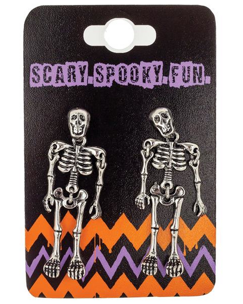 Earrings Skeleton Post Moving