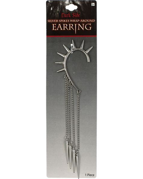Earring Wrap Spike Silver