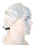 Topless Colonial Man 18th Century Revolutionary Pigtail Wig